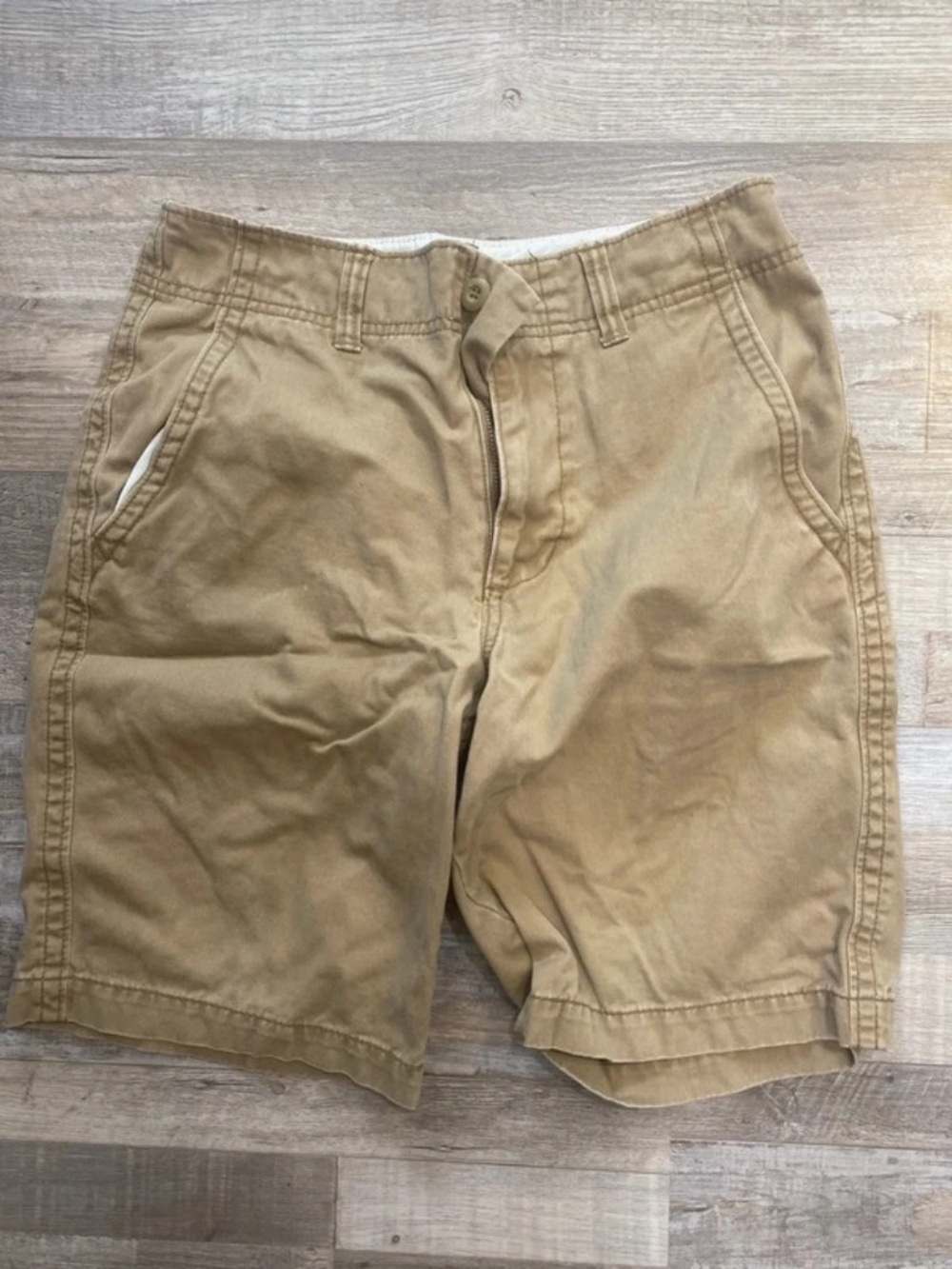 Old Navy Tan Flat-Front Cotton Shorts